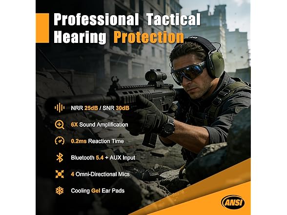 Green Bluetooth Shooting Earmuffs