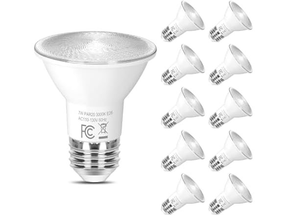 Brightever B0GX84F2MX 7W PAR20 LED Light Bulbs 3000K
