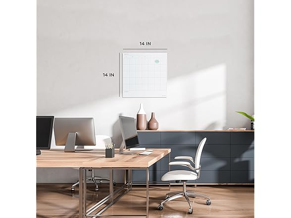 U Brands Square Magnetic Dry Erase Calendar White Board
