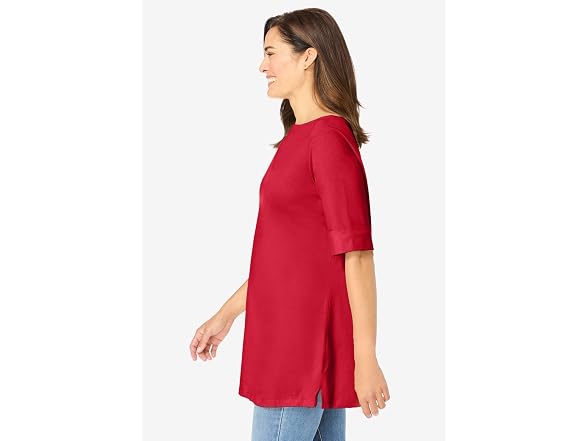 Woman Within Women (3XL) Perfect Cuffed Tee