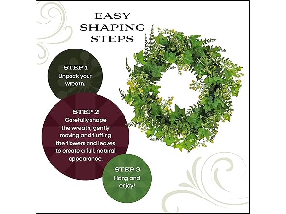 National Tree Company 24" Artificial Spring Wreath with Ivy
