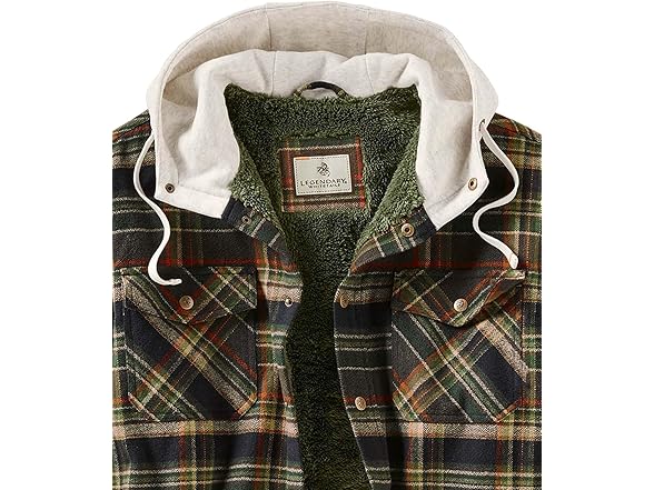 Legendary Whitetails Mens Hooded Shirt Jacket
