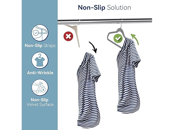 Premium Velvet Hangers 60 Pack