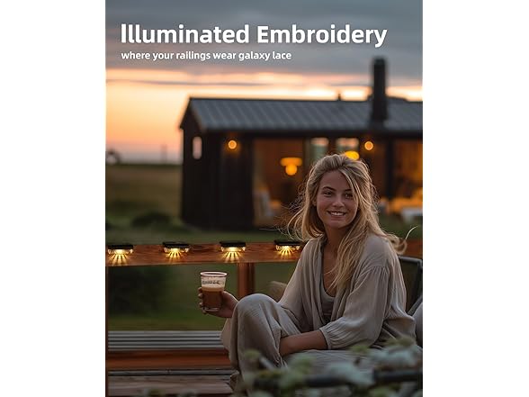 Herzila Solar Deck Lights Outdoor | 3000K Warm White