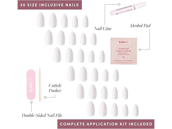 Glamnetic Press On Nails - Angel