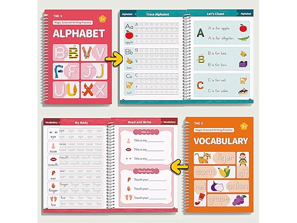 Timetome Magic Grooved Writing Practice Books