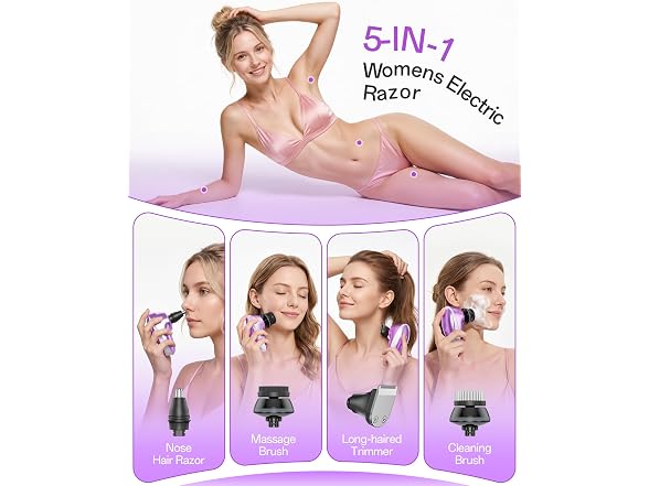Electric Razors for Women, 5-in-1