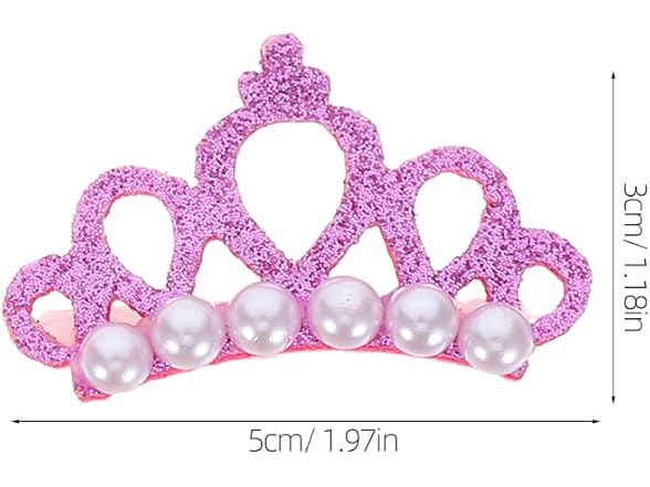 balacoo Pearl Crown Pet Hair Clip Soft Comfo