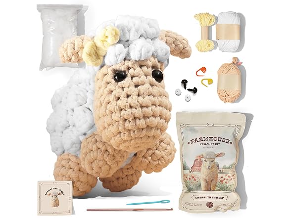 Hearth & Harbor Amigurumi Crochet Kit Sherri the Sheep