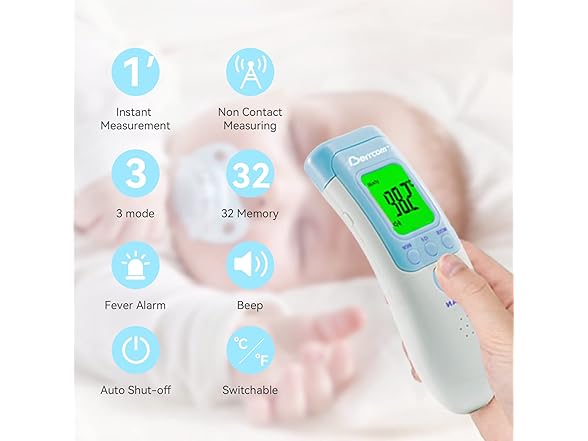 Berrcom 2-Pack Forehead Thermometer