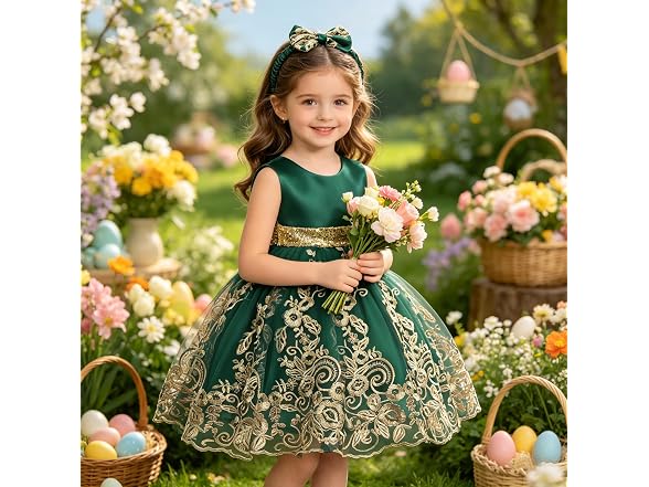 Avazu Girls (3-6 MOS) Bowknot Sequins Lace Dress