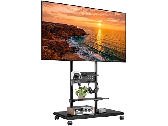 Heavy-Duty Rolling TV Stand