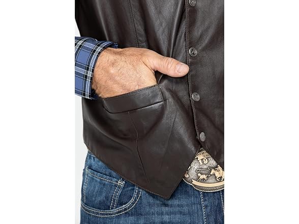 Scully Men (XXL) Lambskin Snap Front Vest