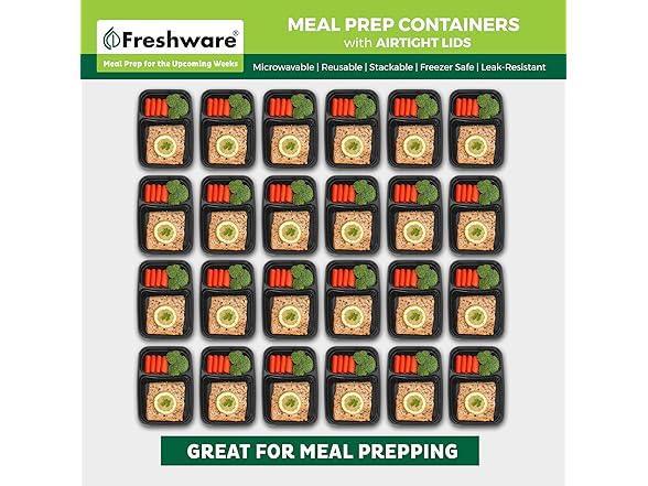 Freshware Meal Prep Containers [50 Pack]