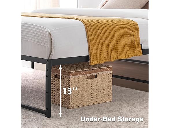 IDEALHOUSE 14" Full Size Metal Bed Frame