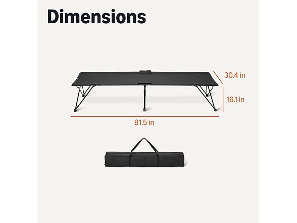 Amazon Basics Folding Camping Cot, Twin