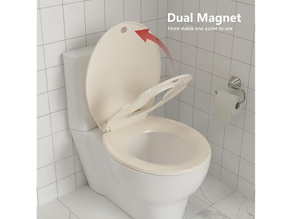 GarveeTech Round Toilet Seat with Built-in Toddler Seat