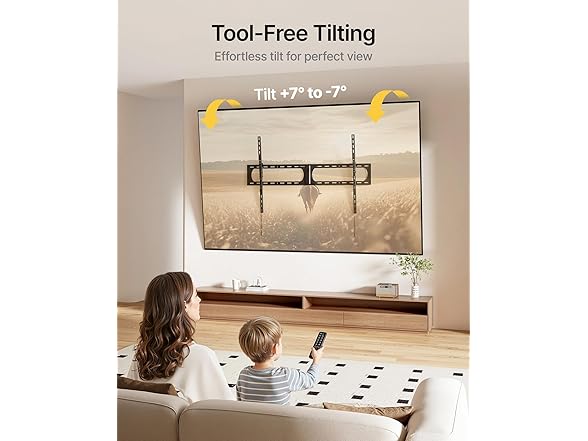monTEK Heavy Duty Tilting TV Wall Mount | 37-140''