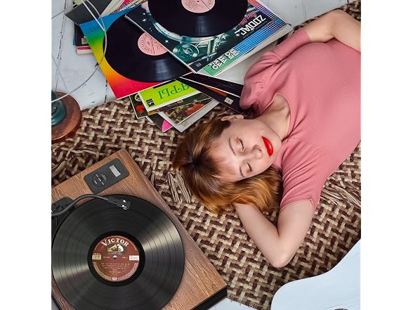Herneum Record Player Bluetooth, Vintage