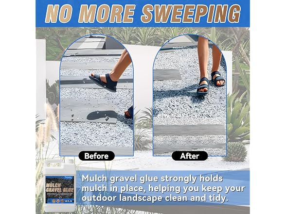 Tiepetly 128OZ Mulch Gravel Glue