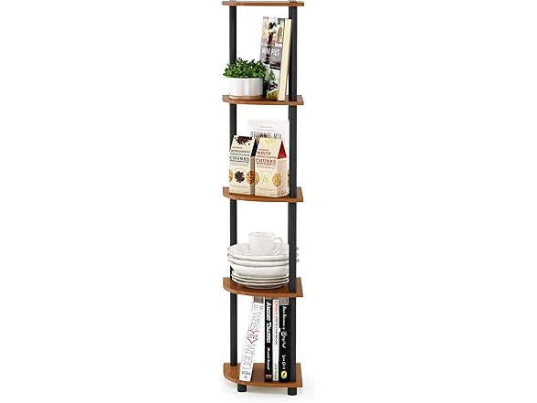 Furinno Furinno TURN-N-TUBE Corner Shelf, 5-Tier