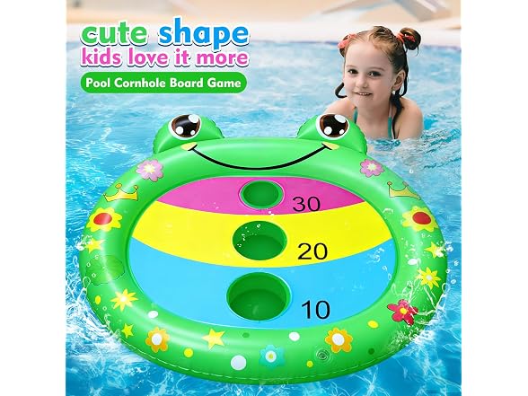 Inflatable Frog Pool Cornhole