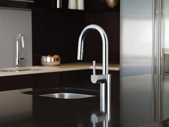 Moen Align Chrome One-Handle Modern Kitchen Pulldown Faucet
