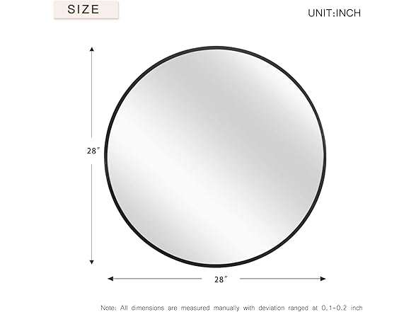 NeuType Round Mirror Circle 28" Mirror