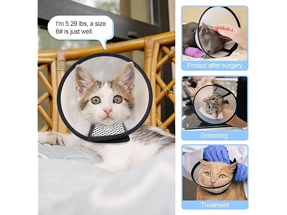 Depets Adjustable Recovery Pet Cone E-Collar