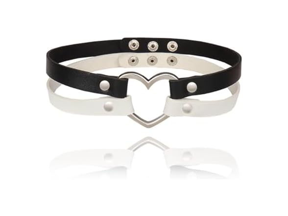 Obmyec Black Leather Choker Punk