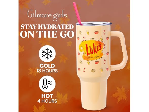Silver Buffalo Girls Gilmore Luke's Diner Tumbler
