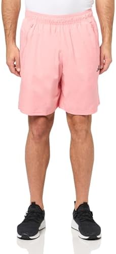adidas Men's Train Essentials Woven Shorts, Semi Pink Spark/Black, X-Large 9" Inseam