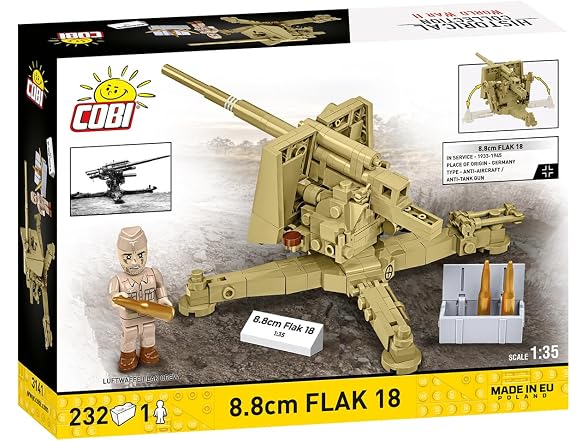 COBI Historical Collection WWII Cannon, 232 Pieces