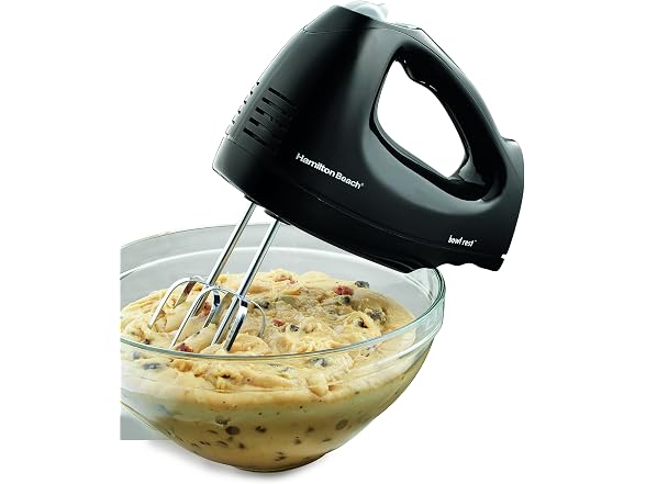 Hamilton Beach Hand Mixer with Snap-on Case, Black - Gallery 4