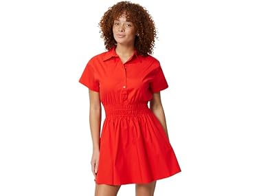 $10.99, Was $34.90, 68% Off! Amazon Essentials Women Flare Cotton Poplin Dress dealfomo