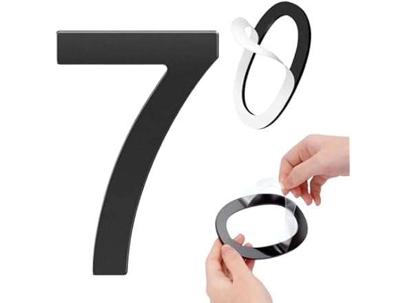Number 7 8.5 Inch House Numbers Self-adhesive