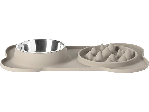 Gibson Home Curious Canines Slow Feeder Dog Bowl Set