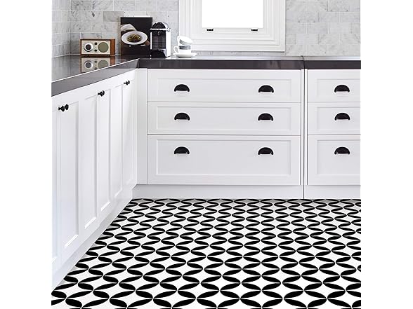 FloorPops Black Starlight Peel & Stick Floor Tiles