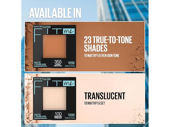 Maybelline Fit Me Matte + Poreless Pressed Face Powder Translucent, 1 Count