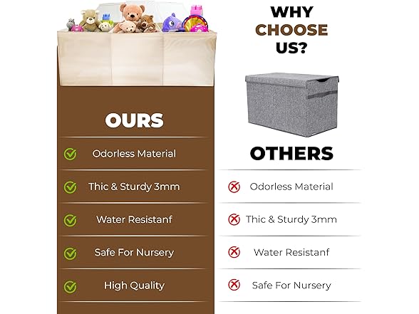 Large rectangle foldable fabric storage