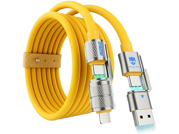Magic 4-in-1 Multi USB-C Fast Charge 240W Charging Cable 4.8FT