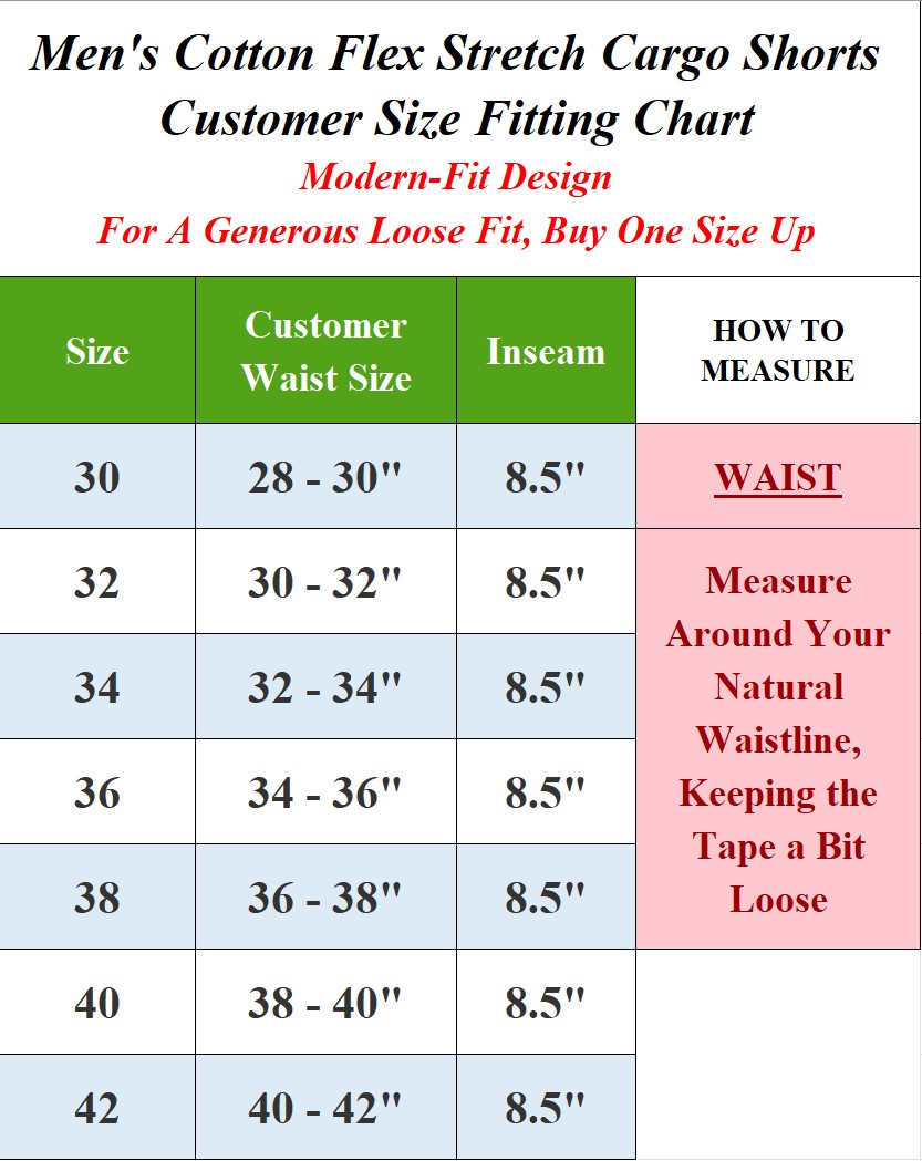 3Pk Mens Cotton Stretch Cargo Shorts - Gallery 30