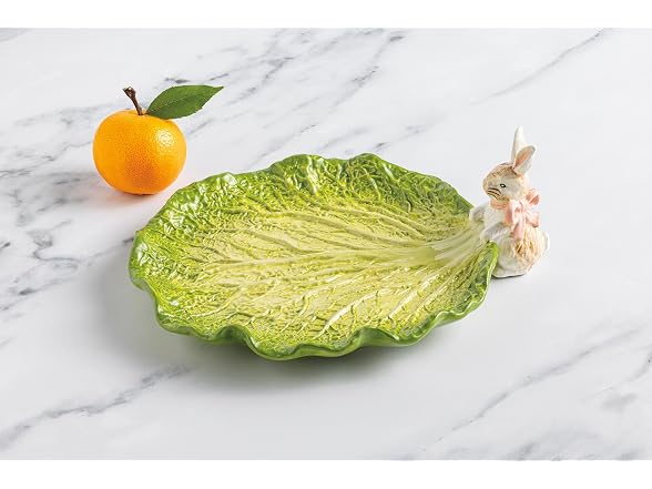 Mud Pie Easter Bunny Cabbage Platter