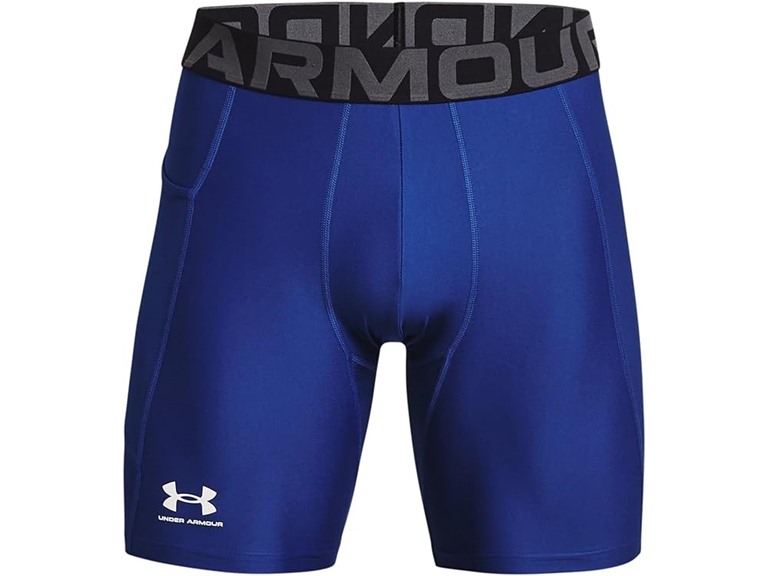 Medium UA Men's Heat Gear Armour Shorts Royal/ White