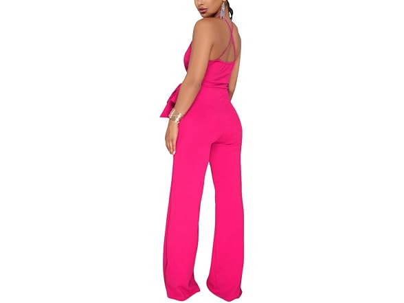Aro Lora Women (Medium) Sexy V Neck Long Romper