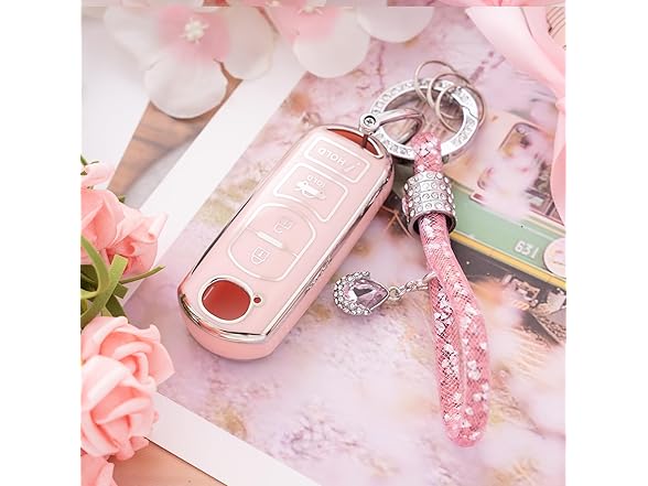 Key Fob Cover Bling Mazda Pink 4btn