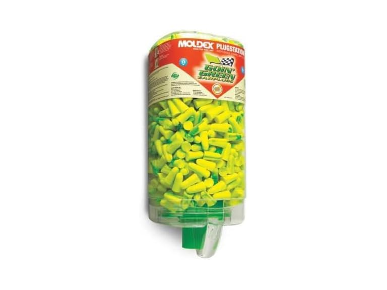 Tapered Foam Dispenser With Earplugs