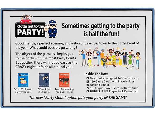 Gotta Get to The Party! Exciting Board Game