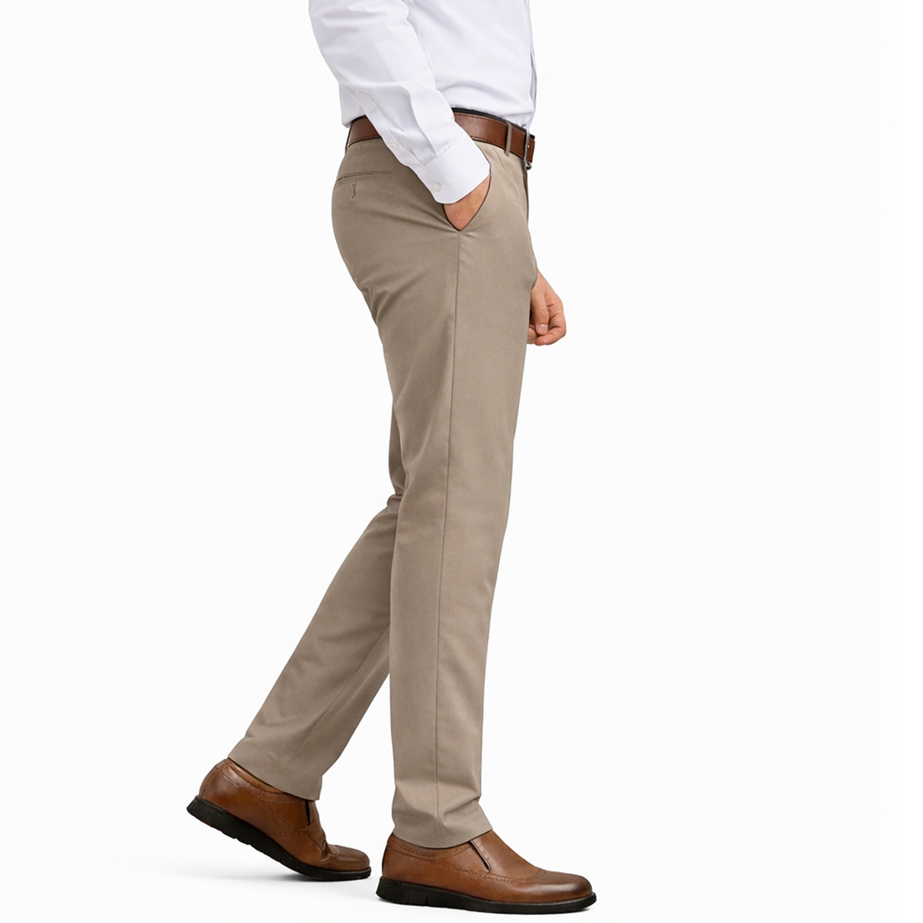 1-2Pk Mens Slim Fit Stretch Dress Pants - Gallery 28