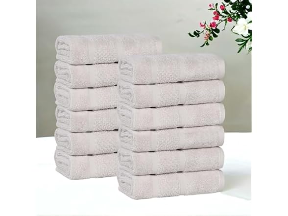 Superior 12PC Hotel Quality Super Soft Small Towels